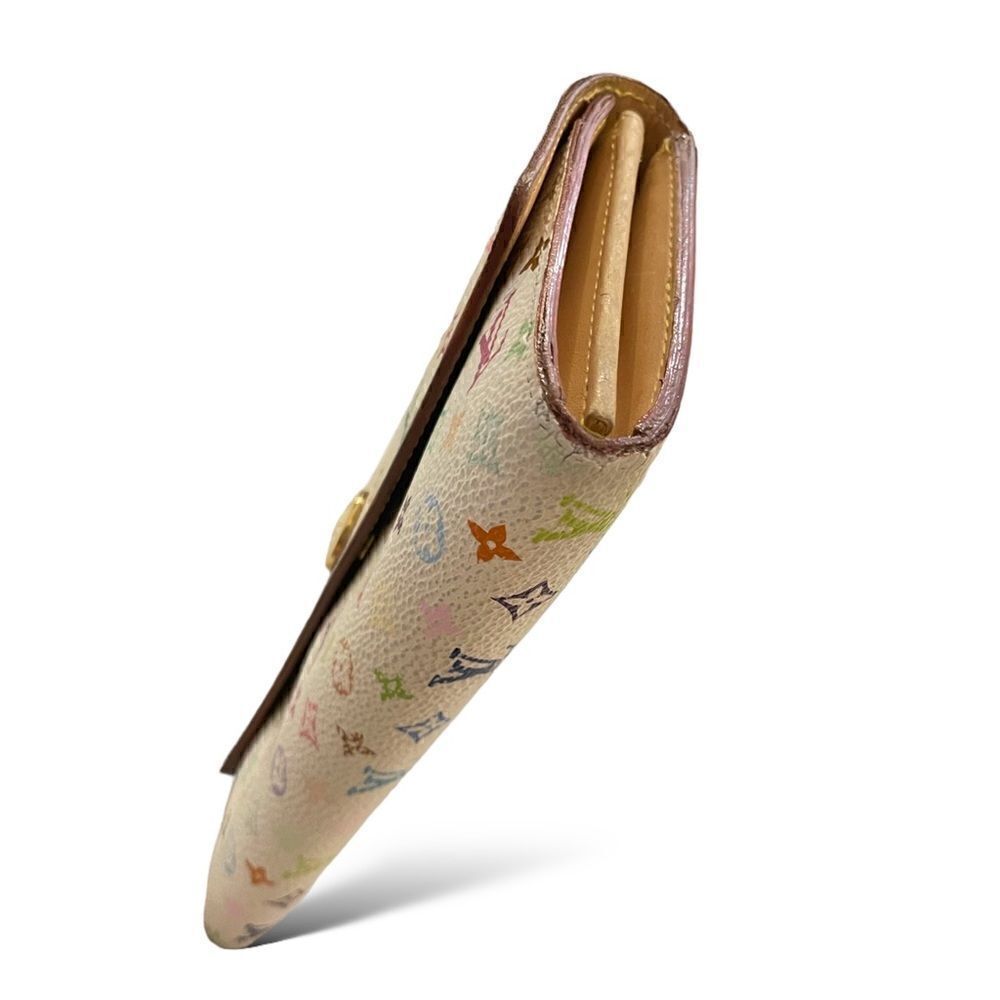 LOUIS VUITTON Paris Vintage Monogram Multicolor Sarah Wallet (White) - Picture 9 of 13